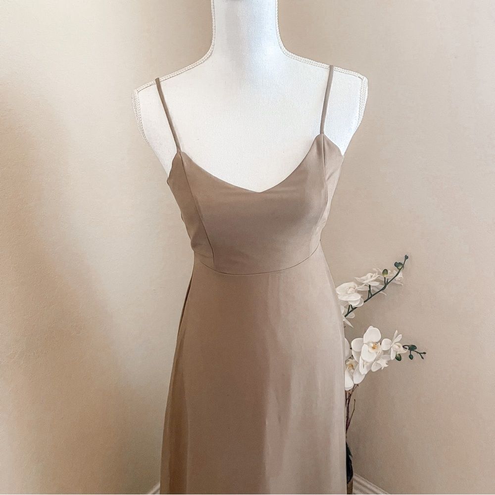 Show Me Your Mumu Faith Maxi Dress Dune Luxe Satin Bridesmaid XS - Picture 8 of 11